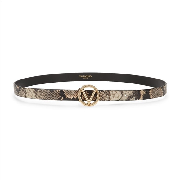 valentino snakeskin belt